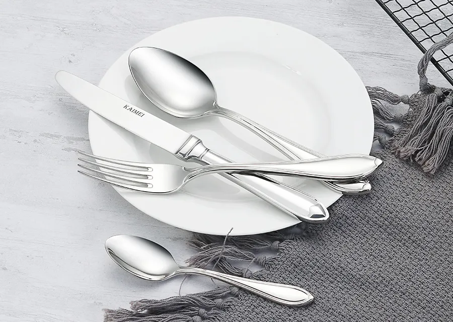 KAMEI stainless steel flatware set with mirror polish Hera