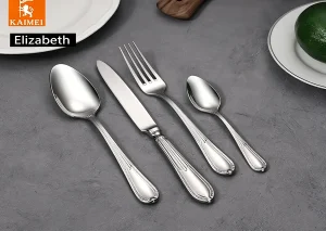 KAIMEI Elizabeth 4-Piece Stainless Steel Cutlery - Durable, Elegant Utensils