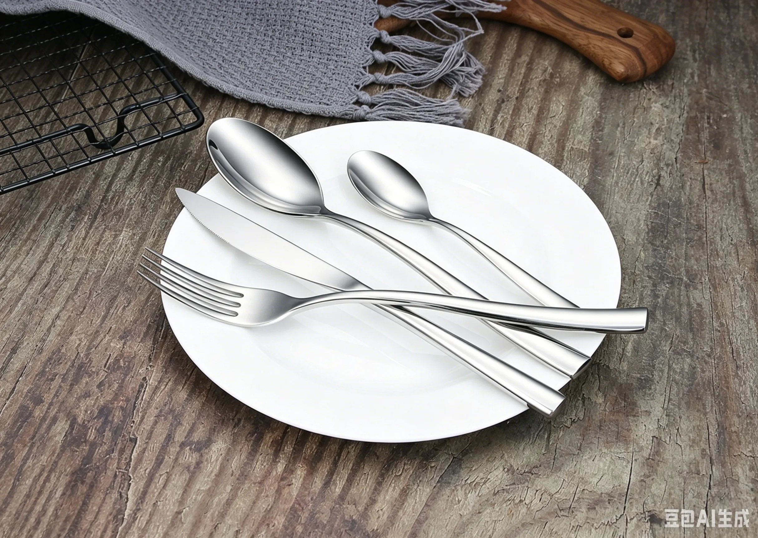 Modern Mirror Polish Stainless Steel Cutlery Set Merope