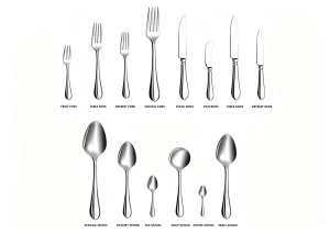 Complete Nordic 1802 stainless steel cutlery collection with modern handle knives, forks and spoons