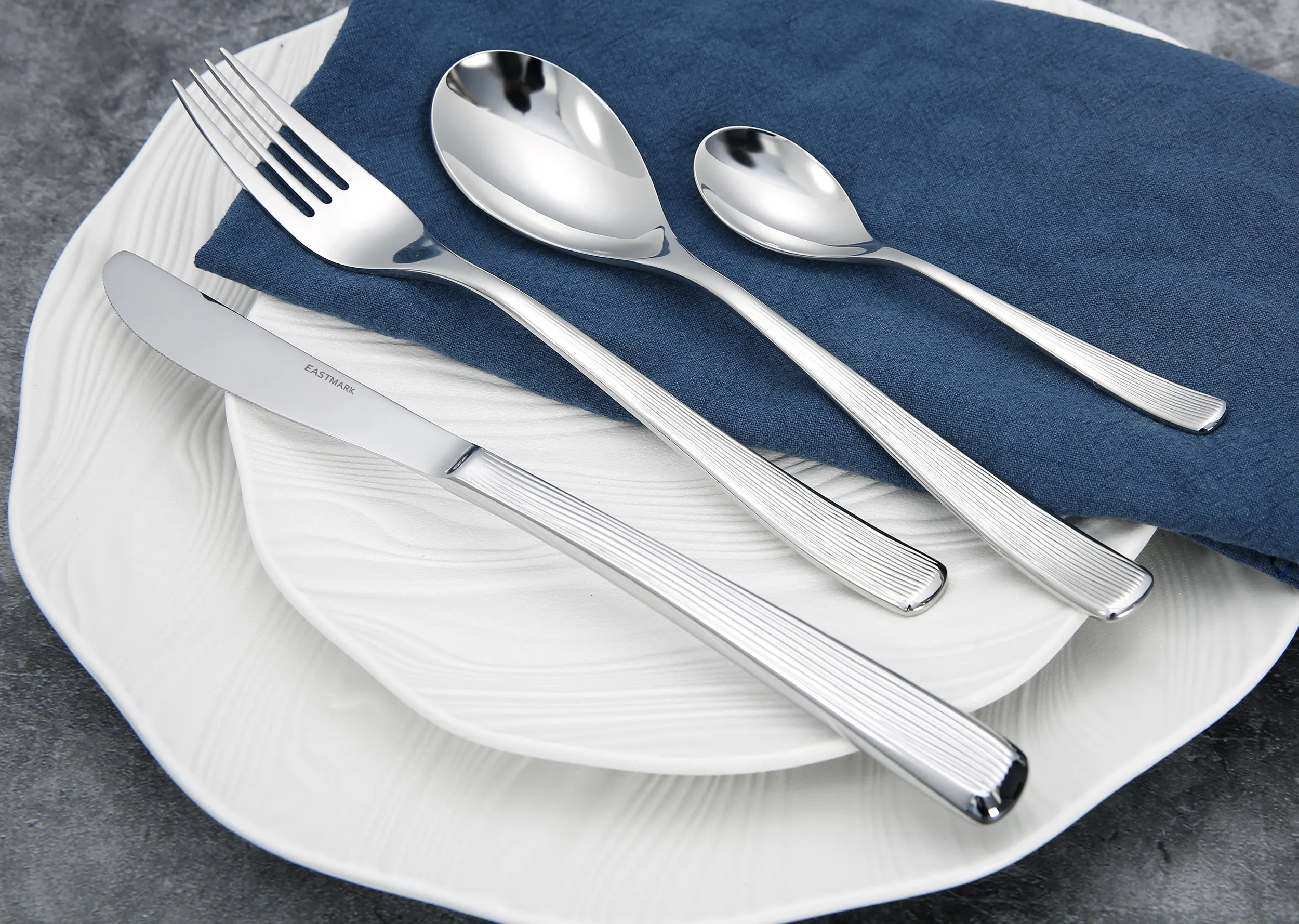 Elegant Stainless Steel Steak Knife Fork Spoon Set for Hotel